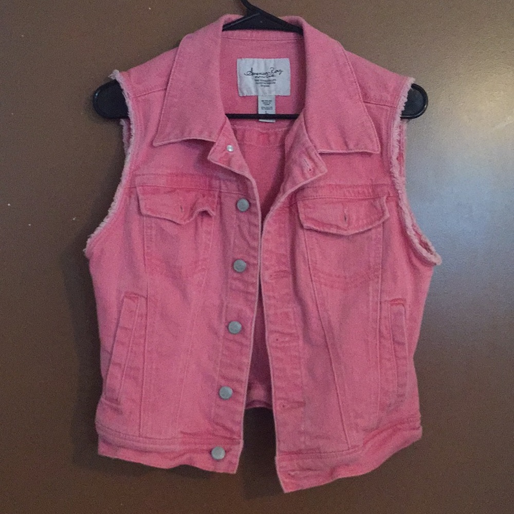 Pink American Rag denim vest